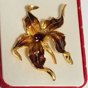 NWOT Amanda Smith Flower Pin Brooch retro